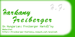 harkany freiberger business card
